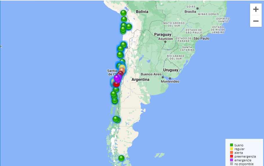 Chile-sinca-alerta-preemergencia-emergencia ambiental-calidad del aire