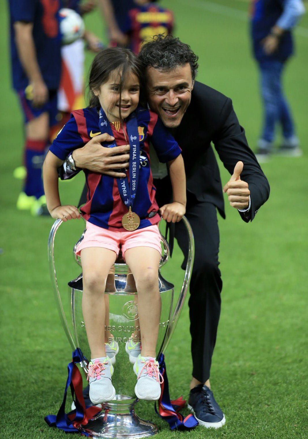 Luis Enrique y su hija Xana