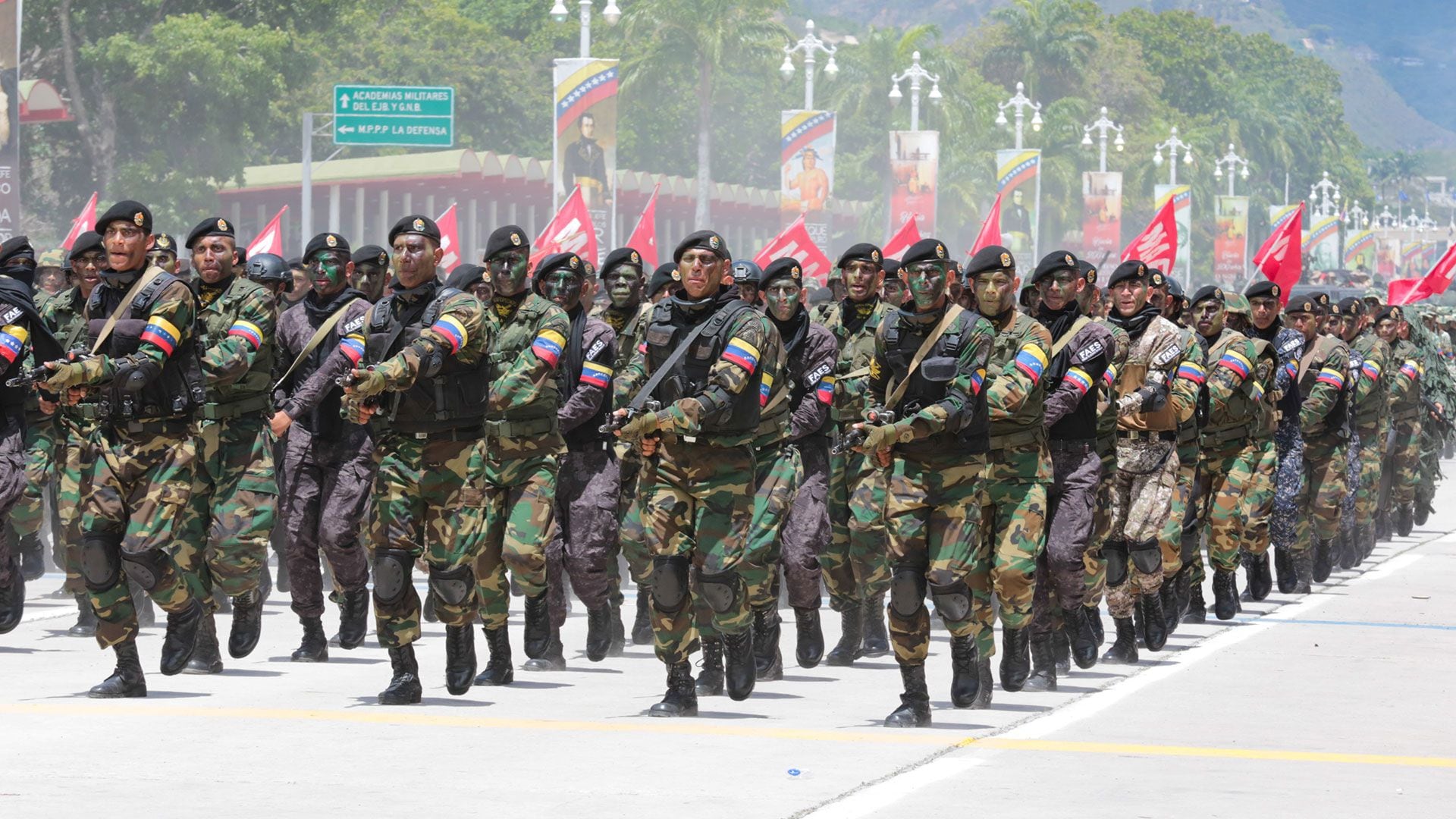 Military parade to celebrate the 208th anniversary of Venezuela's independence in Caracas