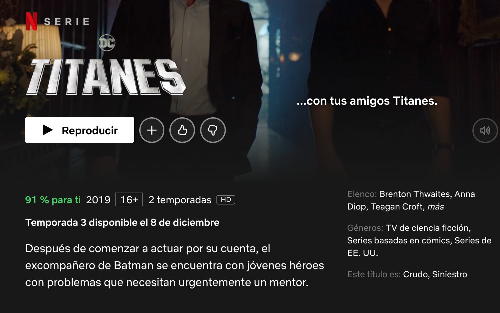 Tercera temporada de Titans finalmente llegará a Netflix México en  diciembre