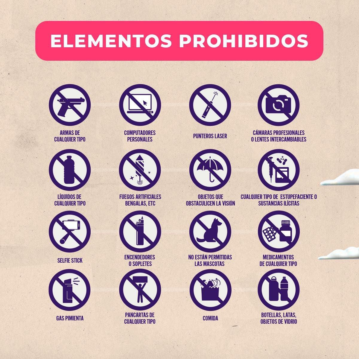 Elementos prohibidos Los Bunkers