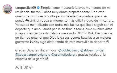 Tanque Silva Instagram