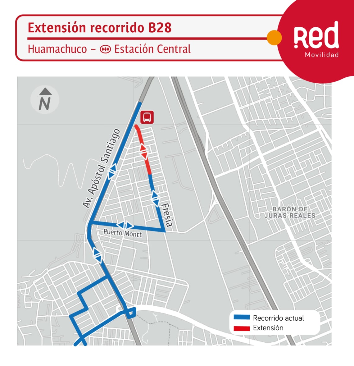 Recorrido b28 renca