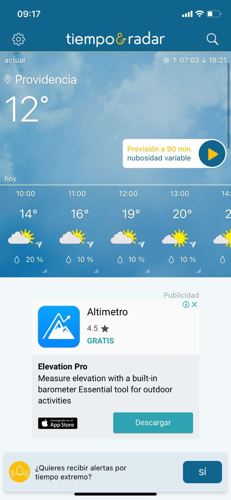 Las 5 mejores aplicaciones para ver el pronóstico del tiempo