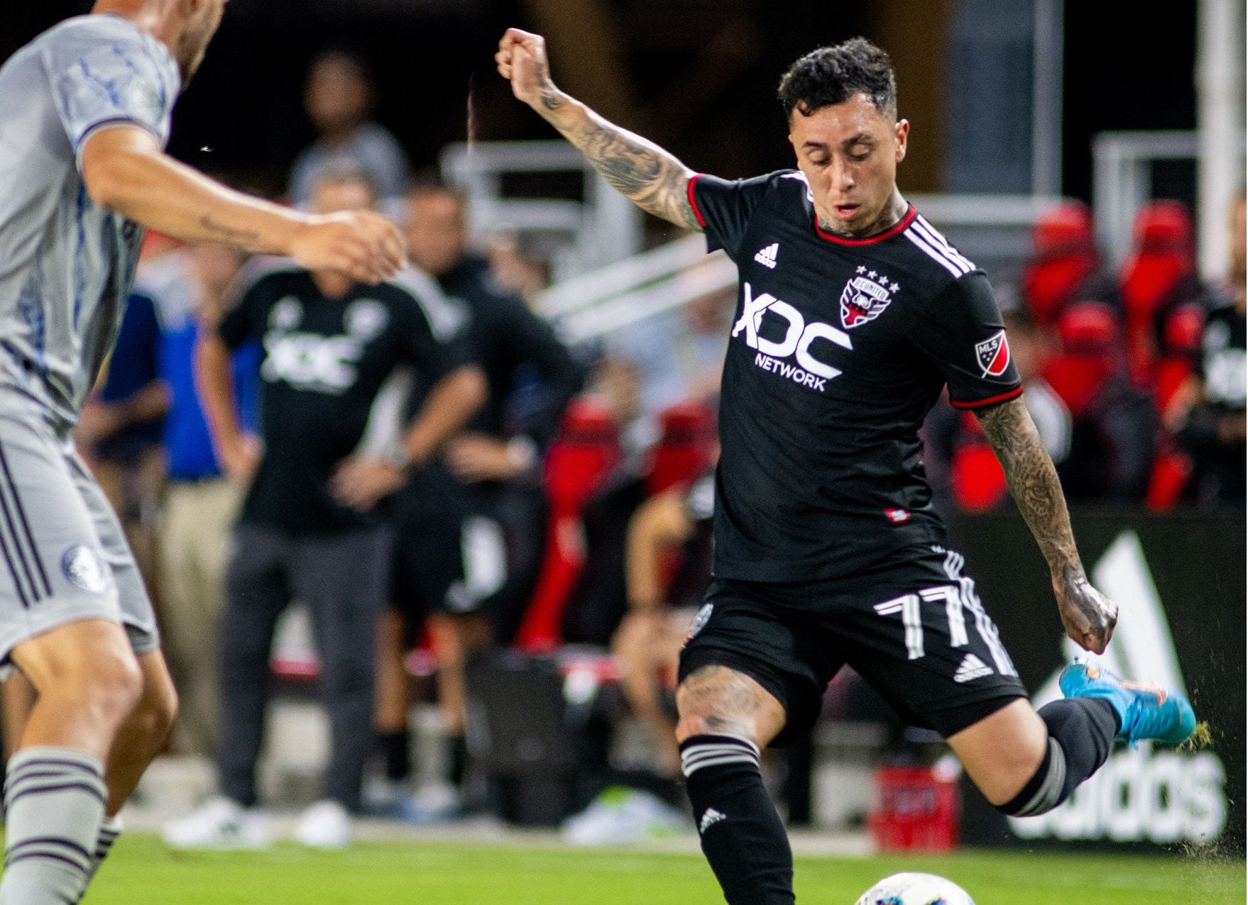 Martín Rodríguez con la camiseta de DC United.