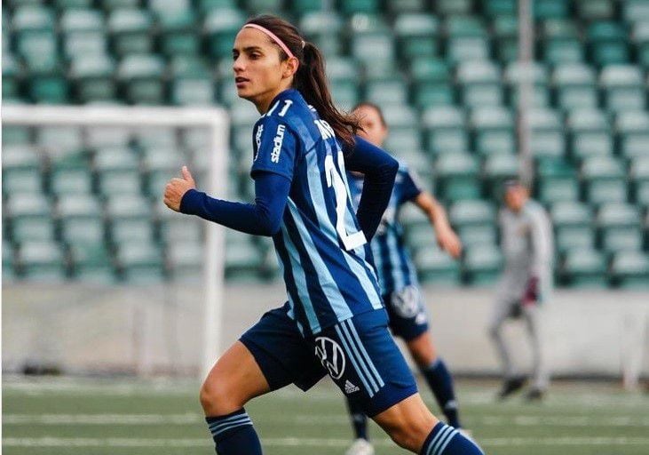 Daniela Zamora debutó con gol en su nuevo club.