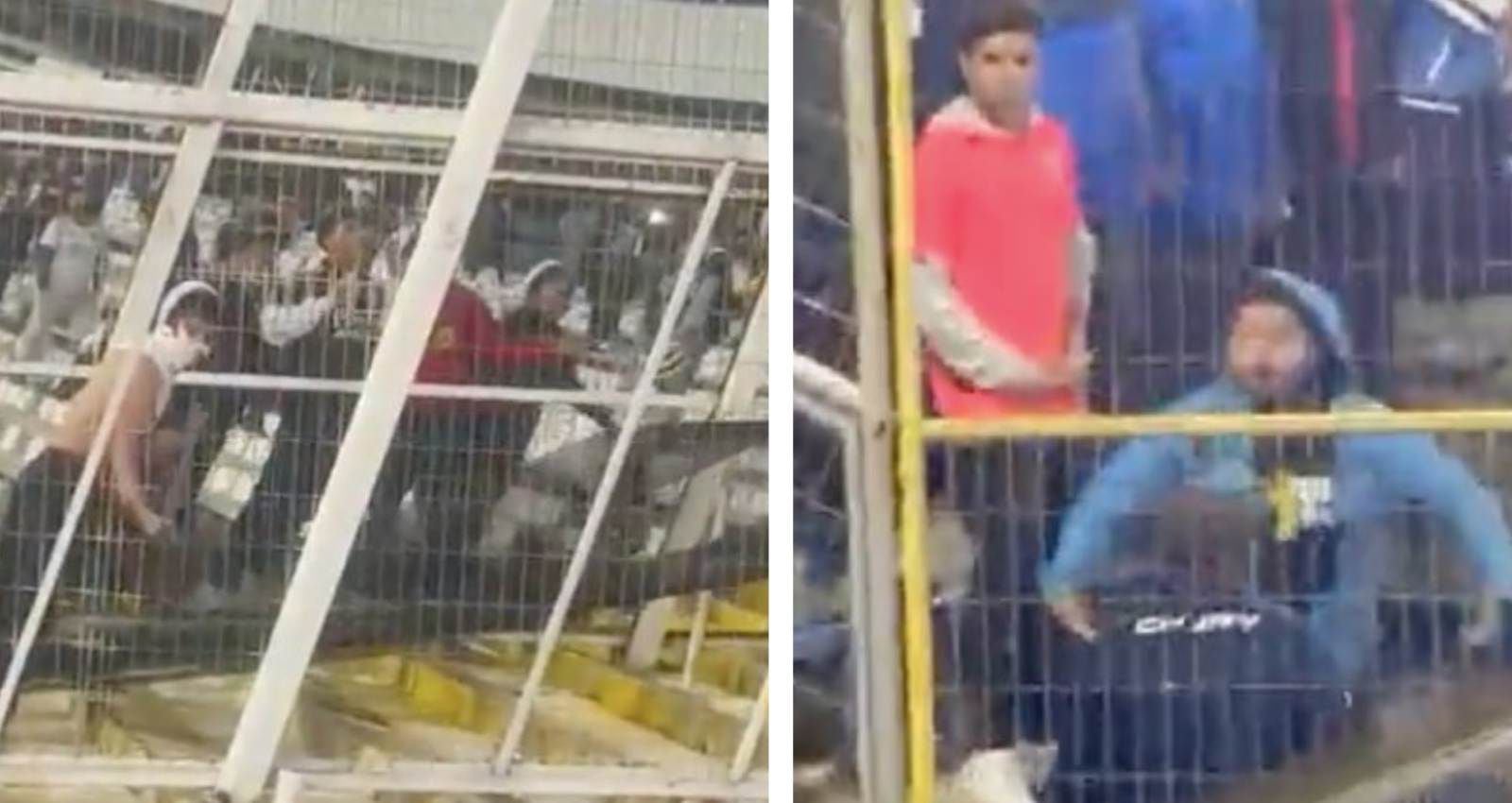 Dos imágenes que revelan el aumento de la violencia en los estadios.