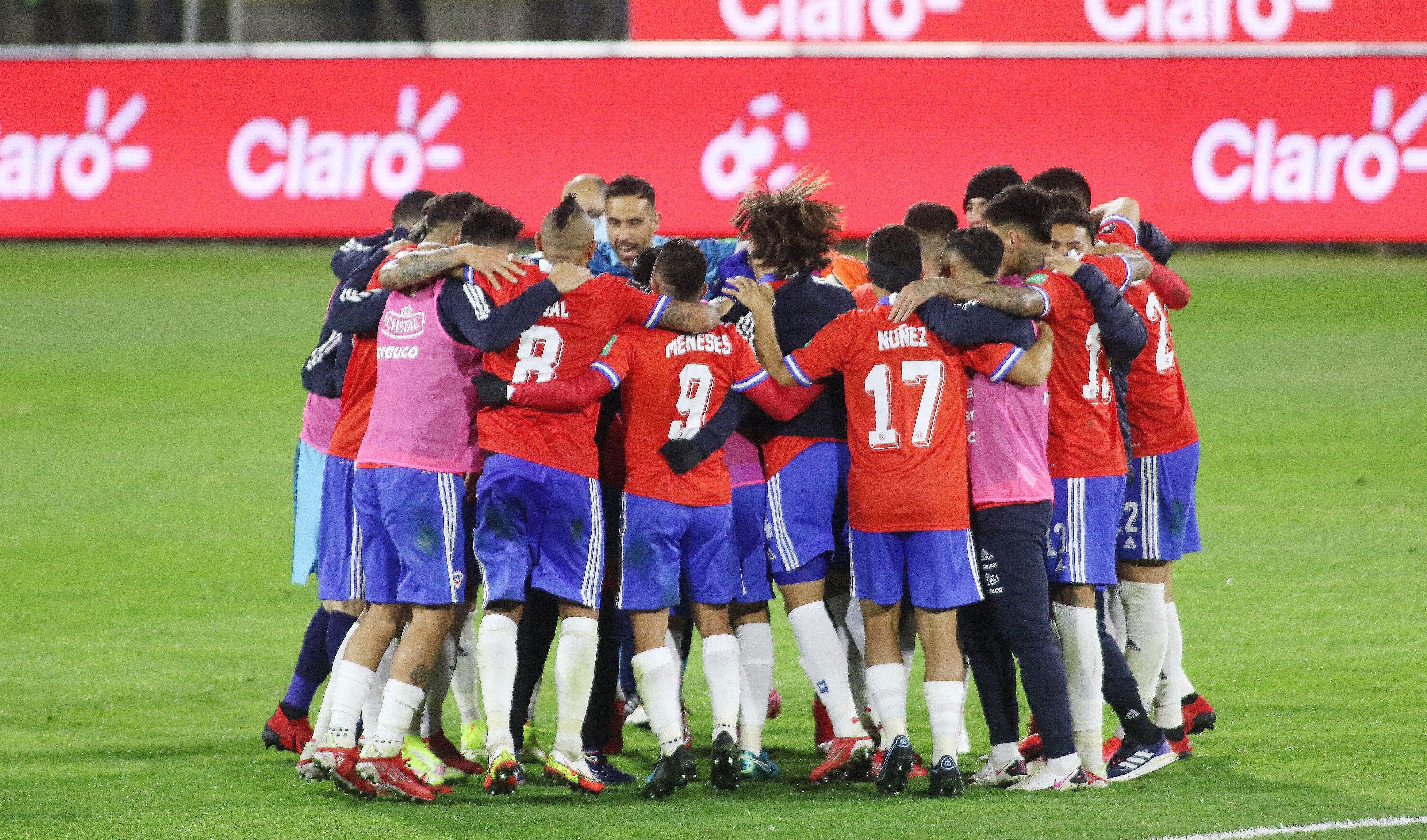 La Selección se arenga en el partido ante Paraguay