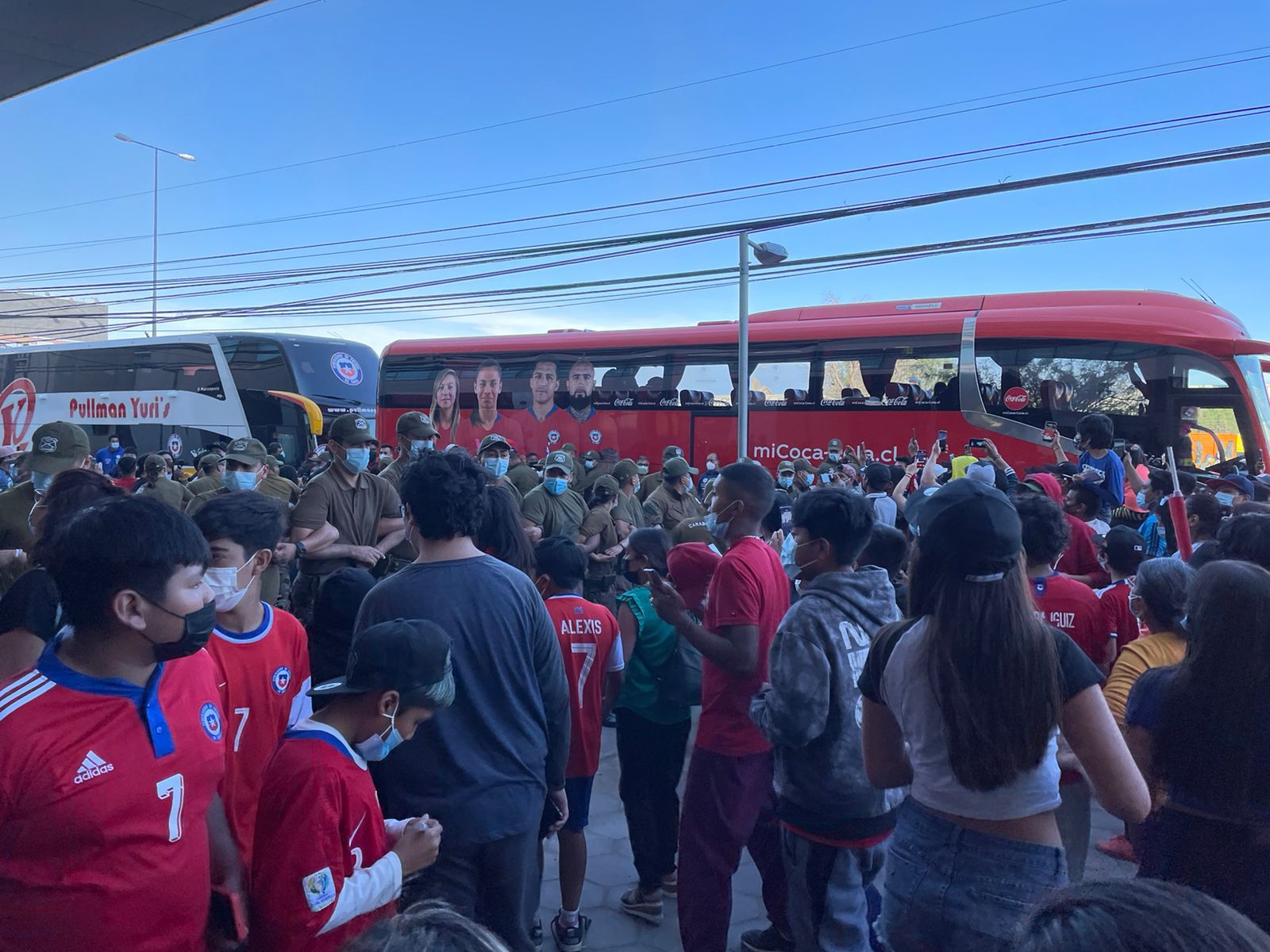 Una imagen del caos en el hotel de la Roja.