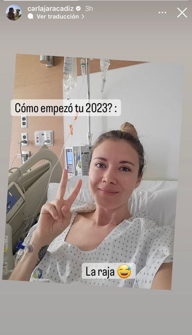 CRJAAKDTUFCQBMSTTZBFZV5YWE La ex chica mekano, Carla Jara, compartió una imagen en su cuenta de Instagram desde la clínica.