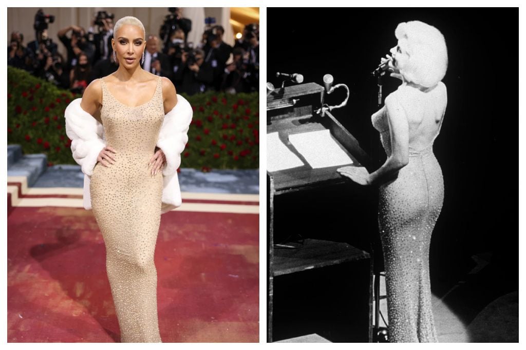 Kim Kardashian con el vestido de Marilyn Monroe