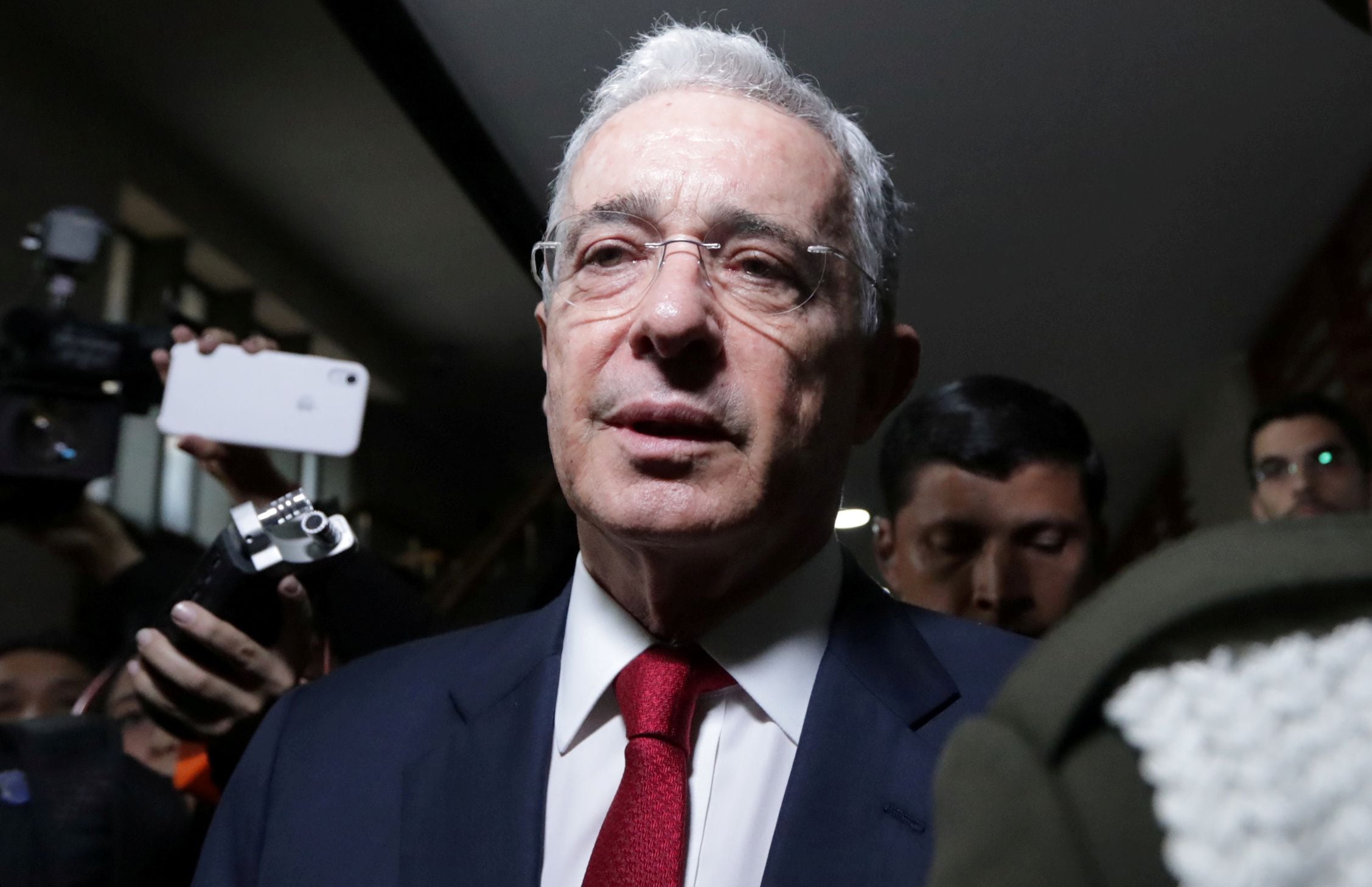 FILE PHOTO: Colombia's former president Uribe testifies in private hearing at Supreme Court of Justice in Bogota