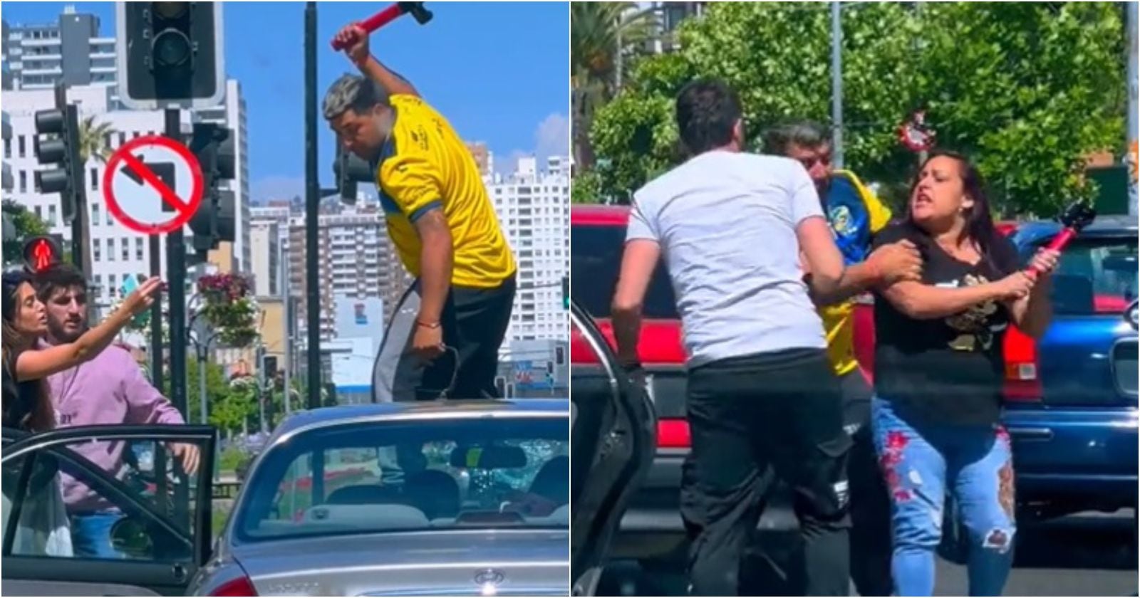 Video de pelea de automovilistas en Viña del Mar