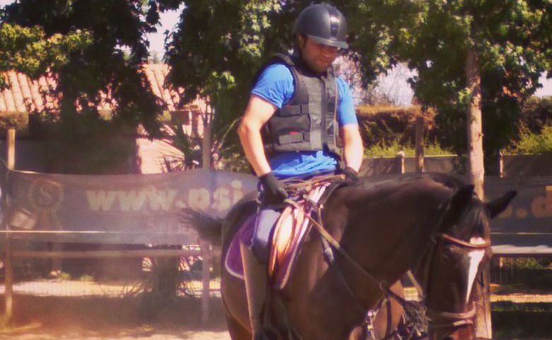 Cristóbal Cádiz, un parapléjico a caballo.