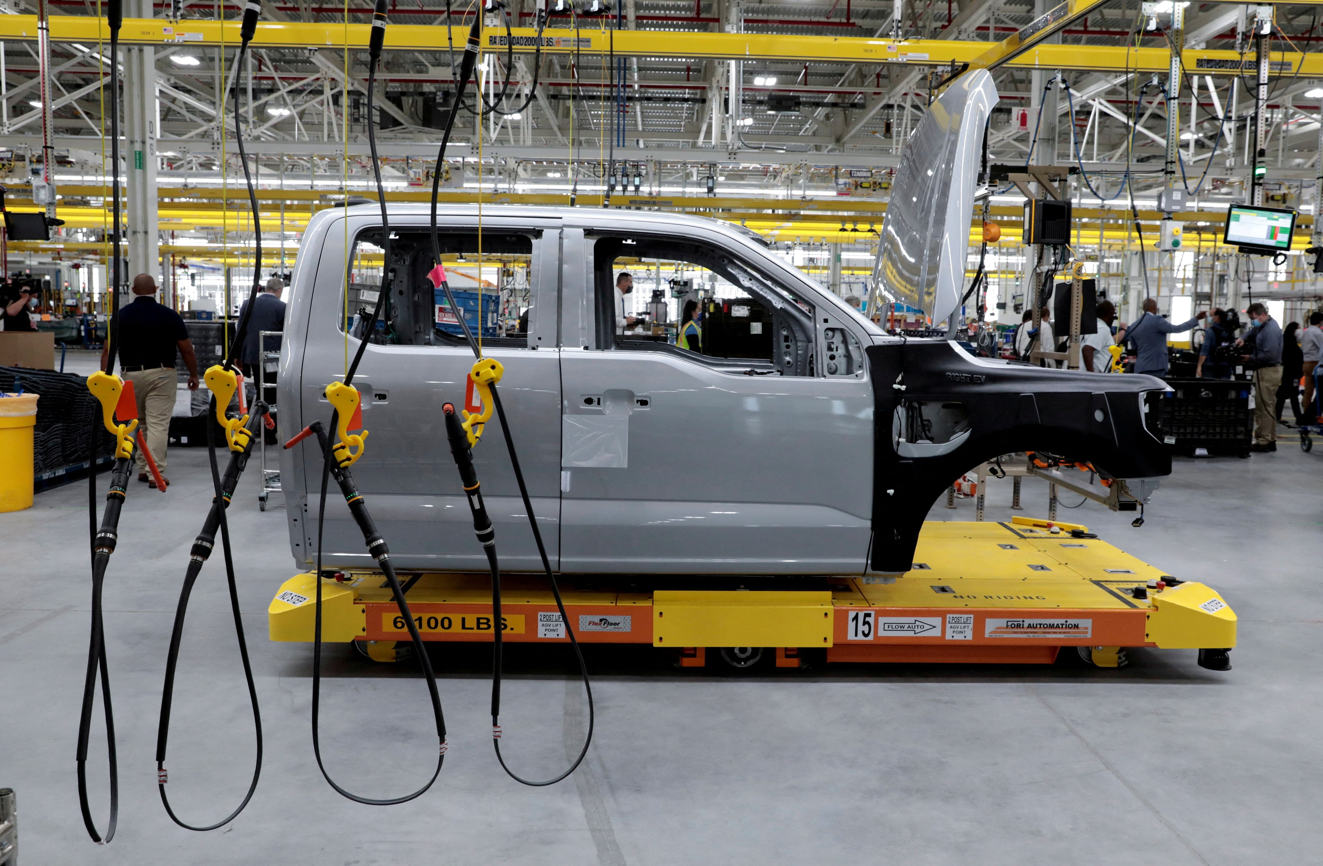 FILE PHOTO: Ford Motors pre-production all-electric F-150 Lightning truck prototype