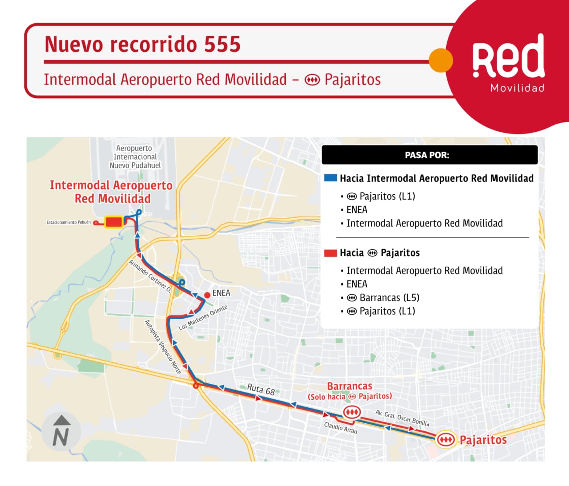 recorrido 555 aeropuerto