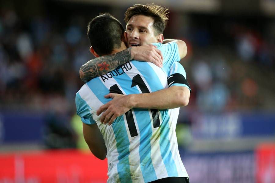 Agüero y Messi, en la selección argentina.