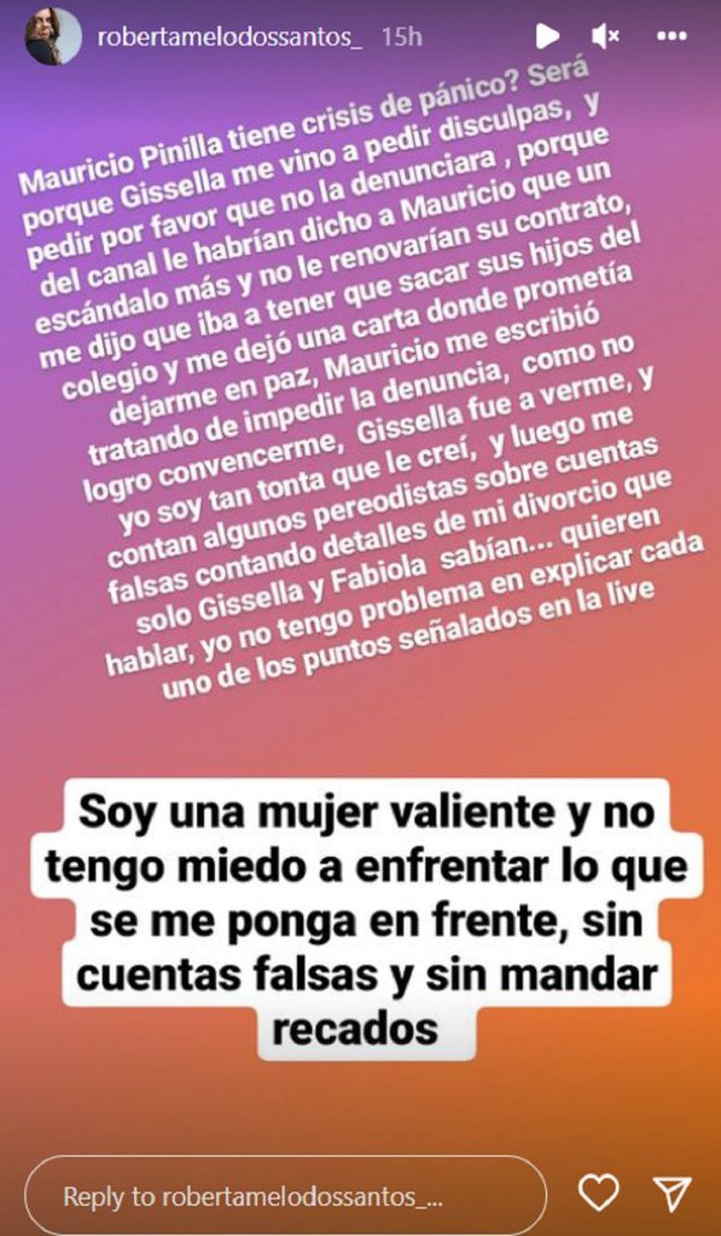 BNXIOE3V3BF2RJO2RIDJVBHN5M Cecilia Gutiérrez fue la encargada de entregar delicados detalles de la denuncia de Roberta Melo Dos Santos, exsocia de Gallardo.