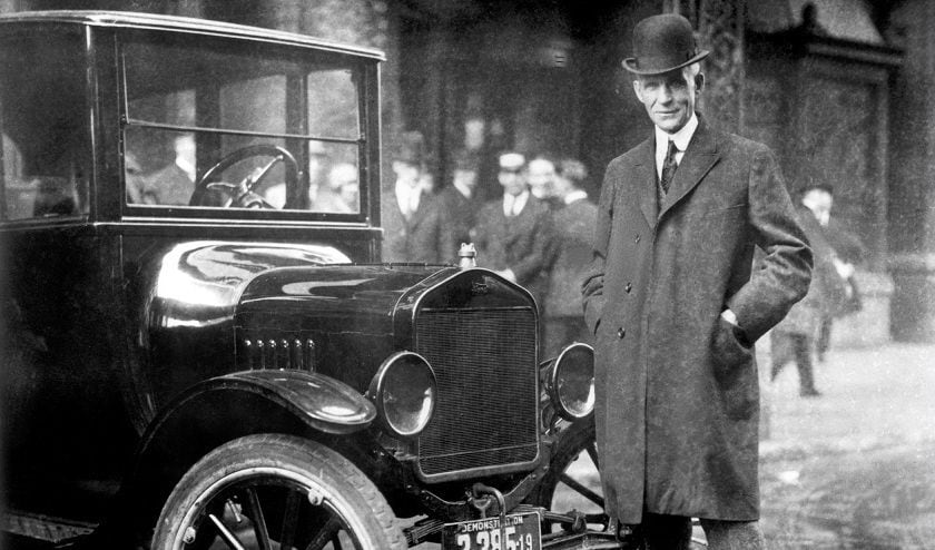 Henry Ford With 1921 Model T