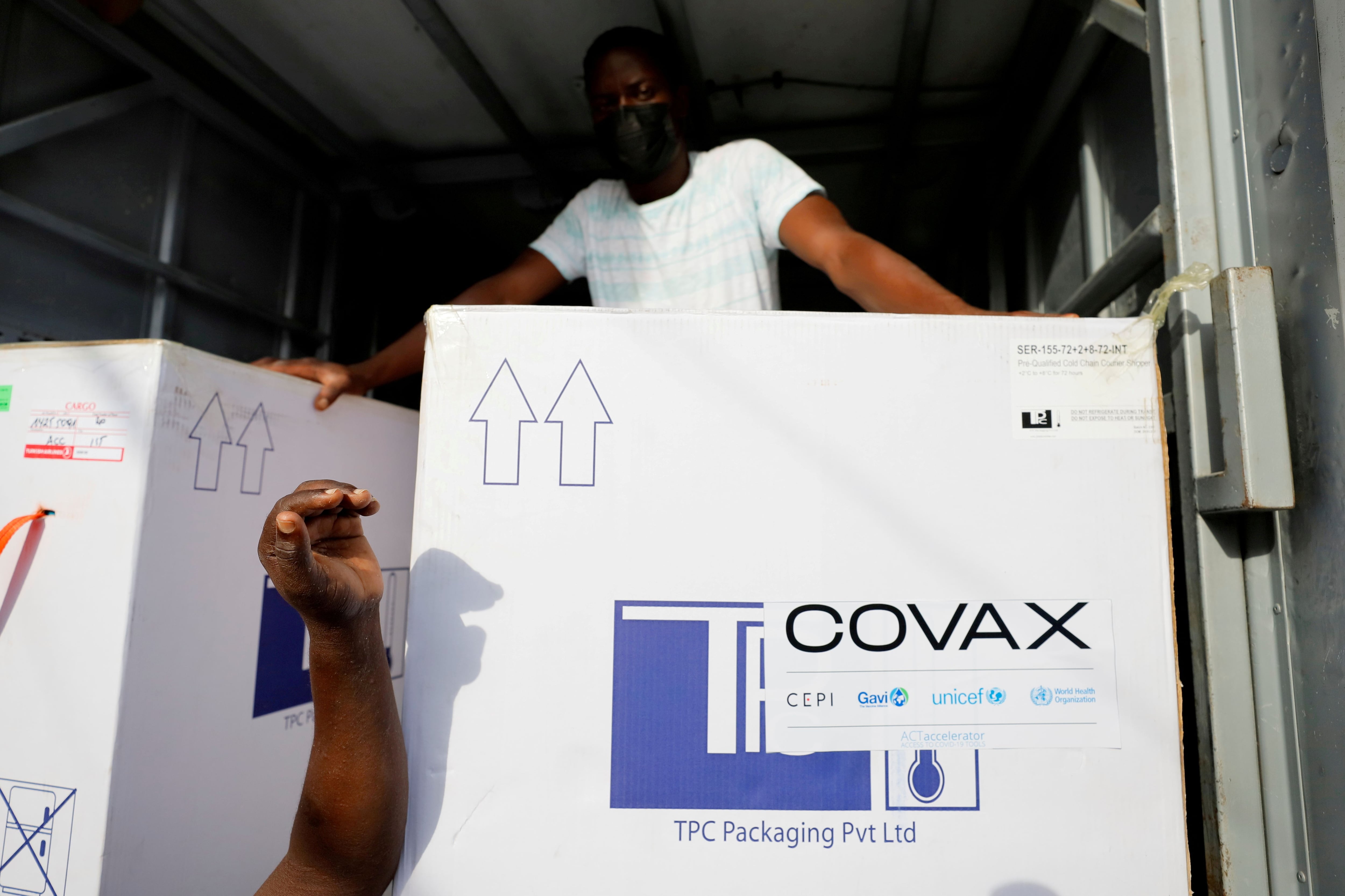 FILE PHOTO: Ghana receives redeployed Congo COVAX shots