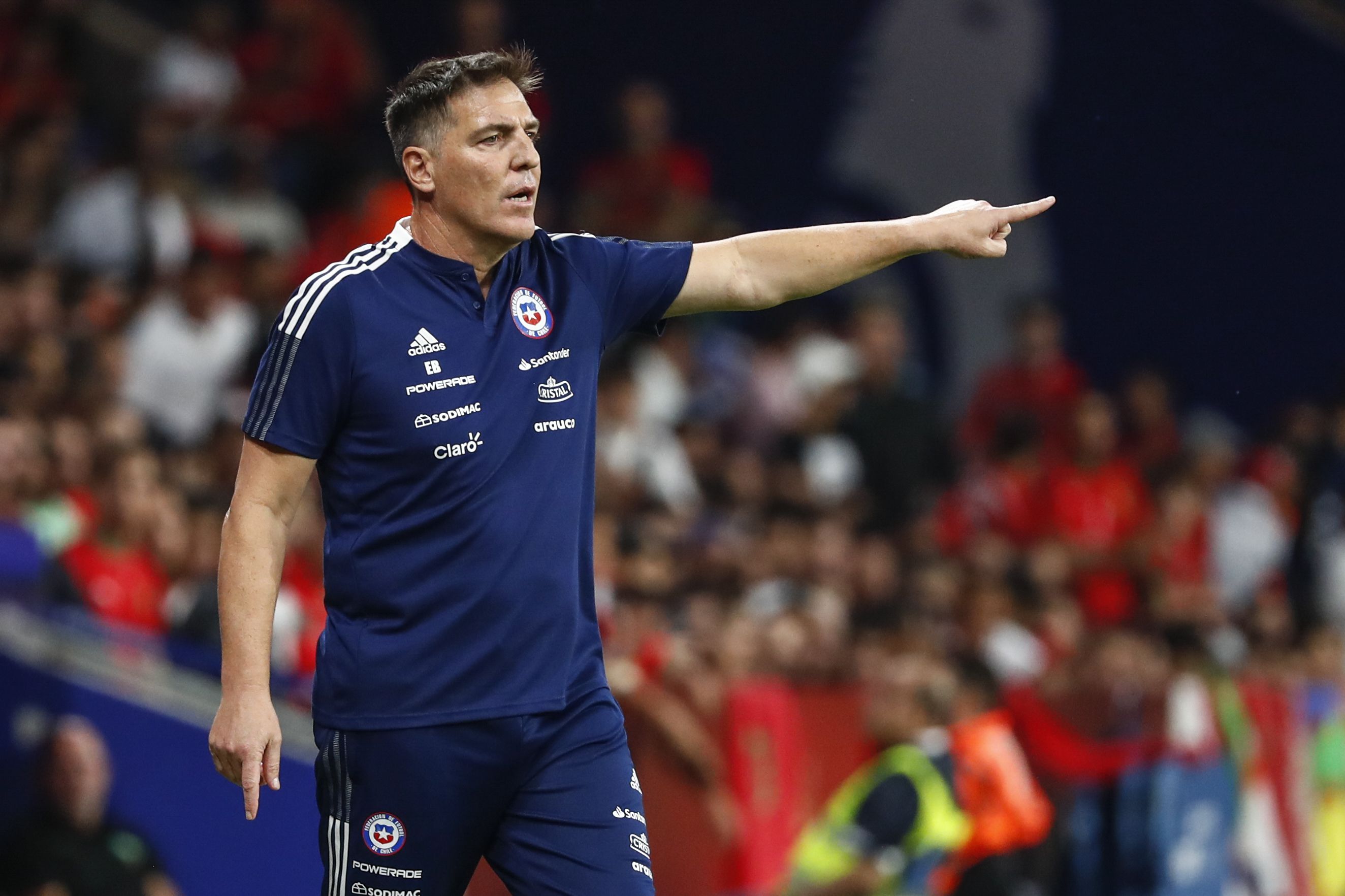 Eduardo Berizzo, técnico de la Selección, en la gira de septiembre