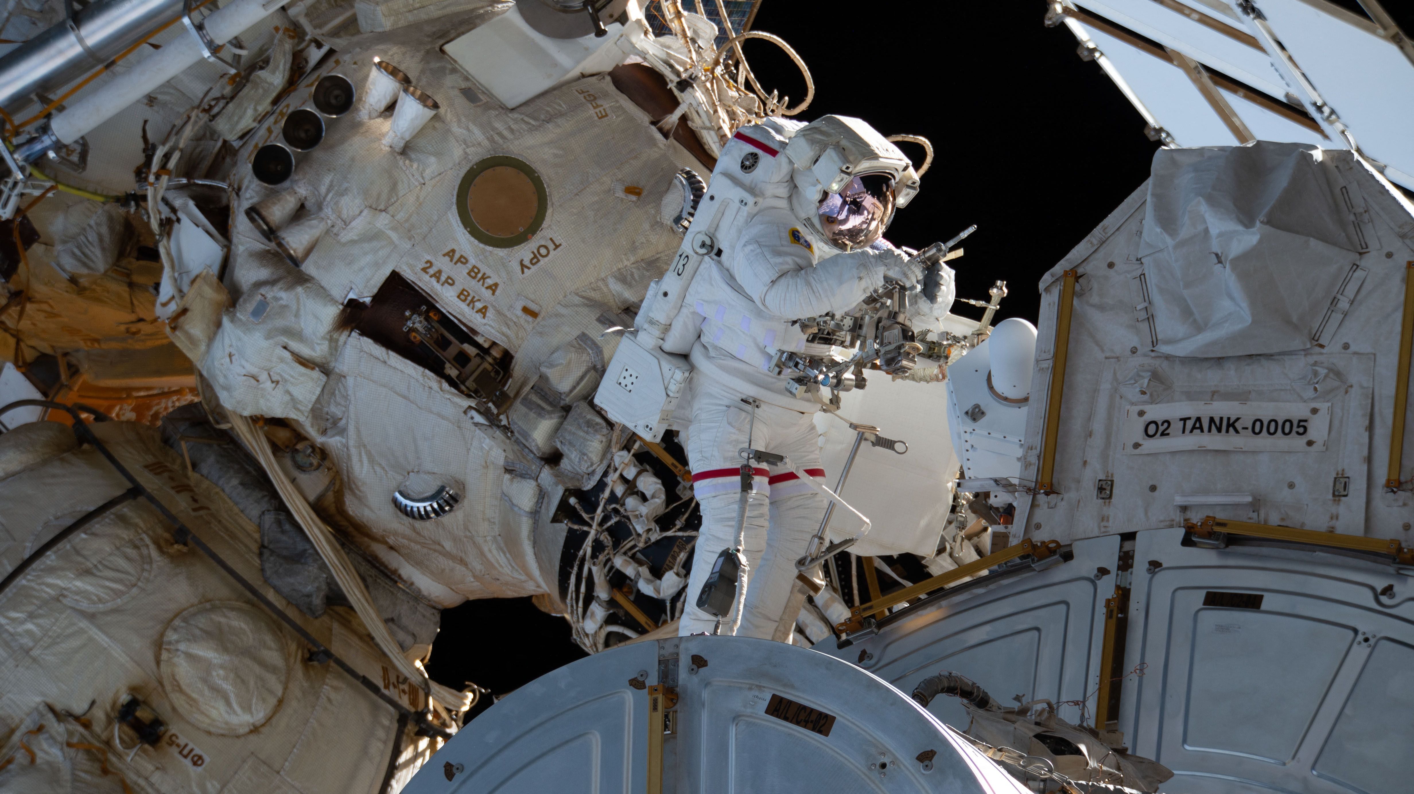 Spacewalk Outside The ISS