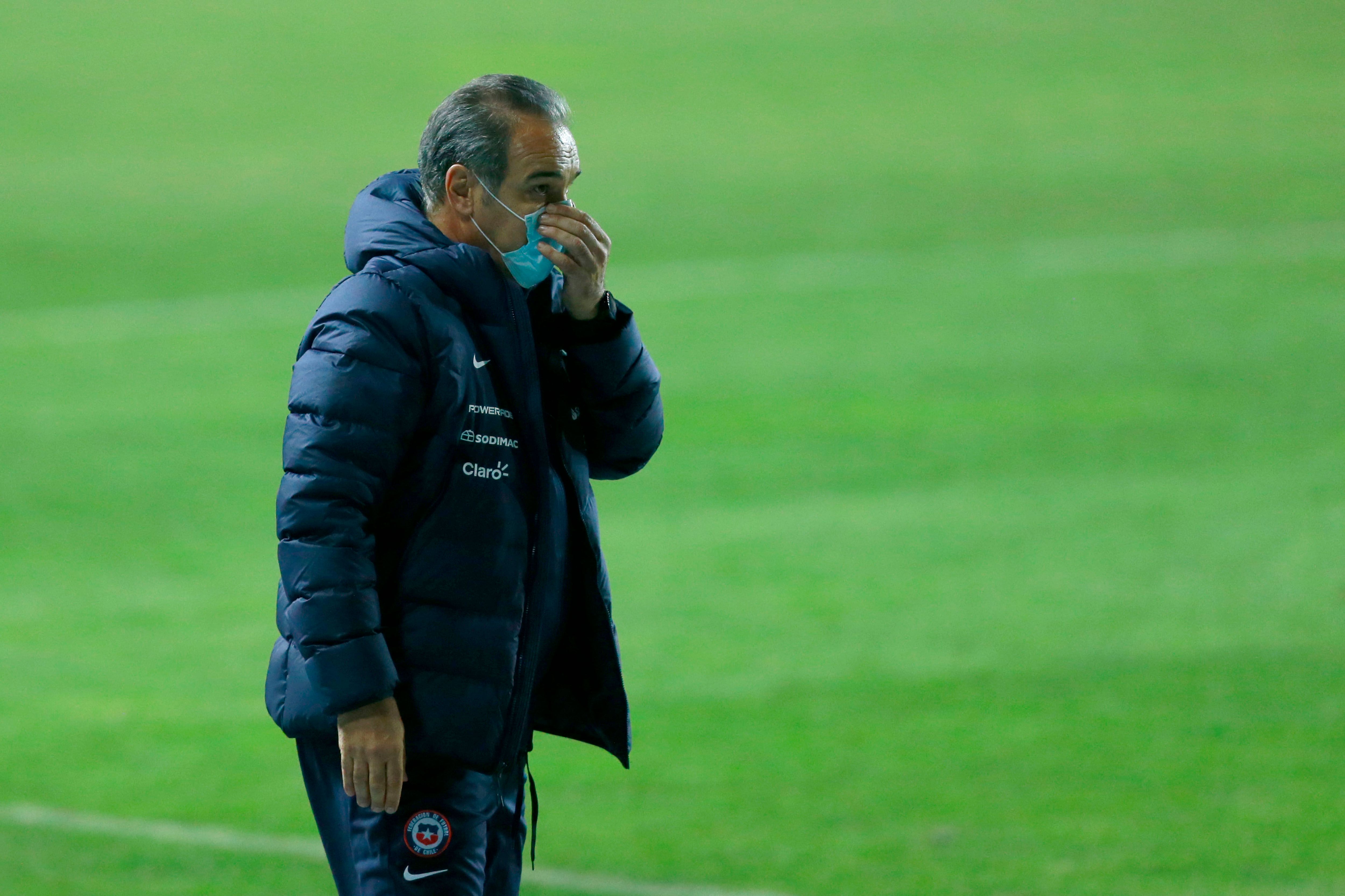 Martín Lasarte, en el partido entre Chile y Bolivia