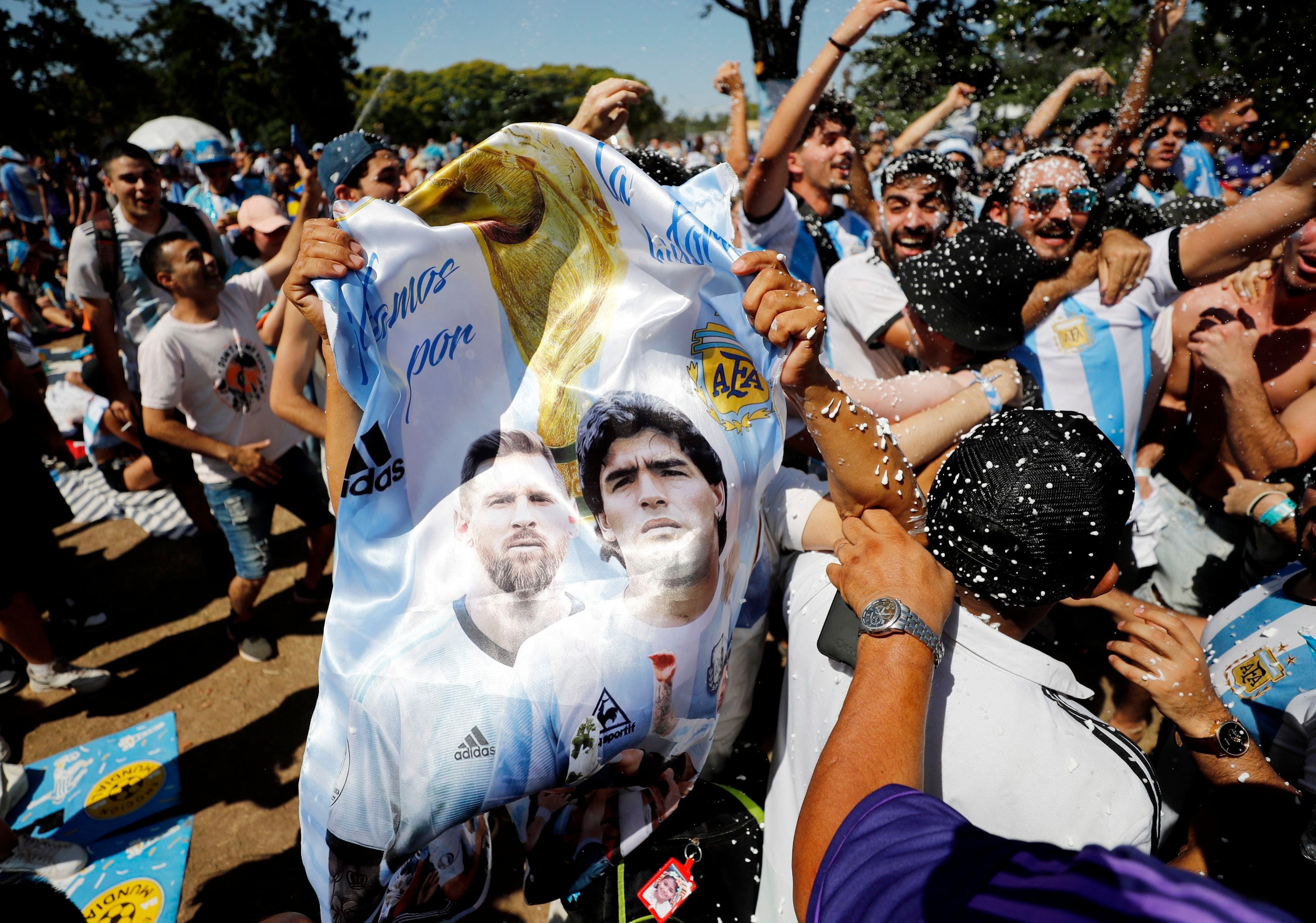 FIFA World Cup Qatar 2022 - Fans in Buenos Aires watch Netherlands v Argentina