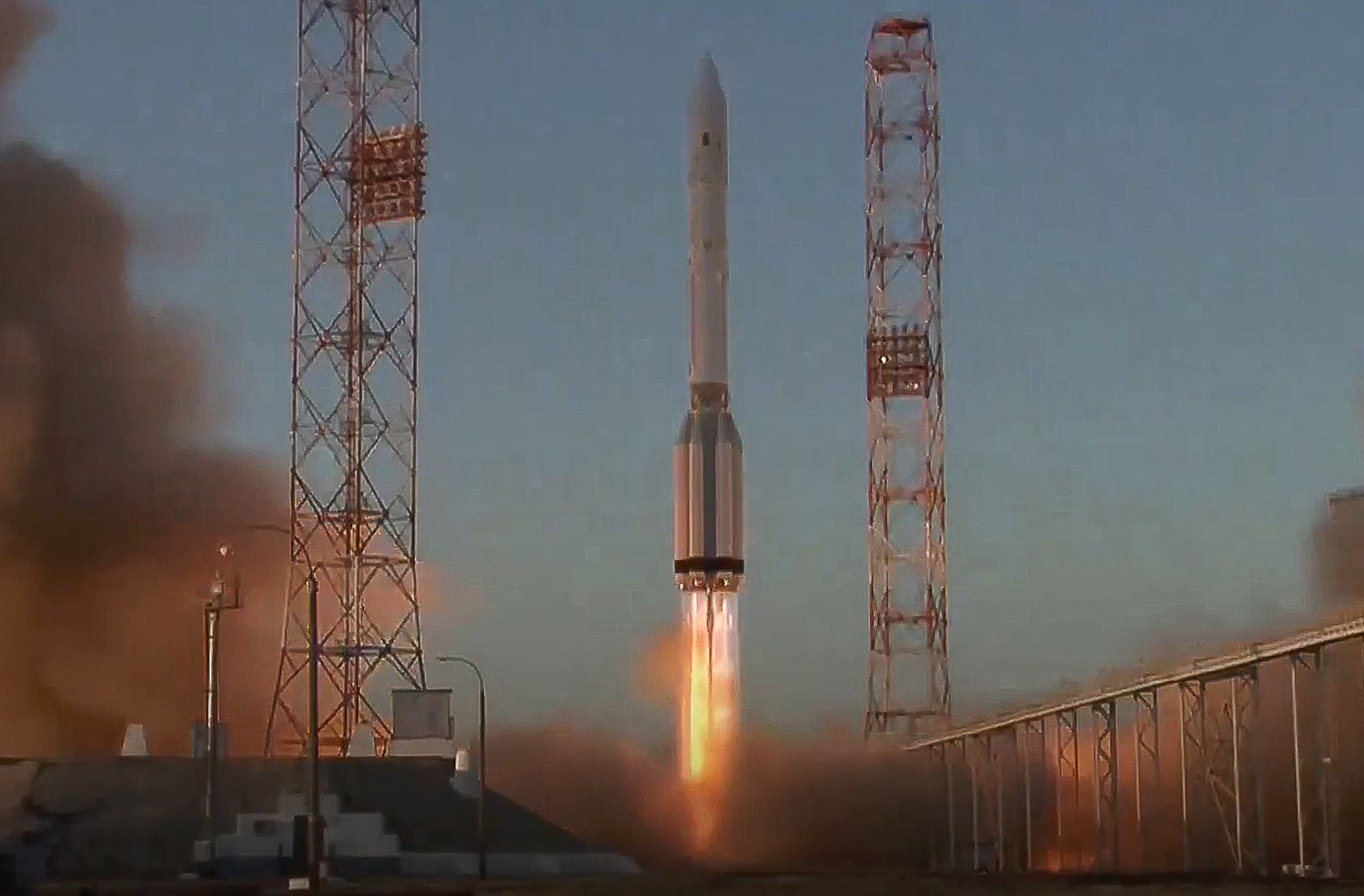 Proton-M carrier rocket with Nauka science module launched from Baikonur Cosmodrome