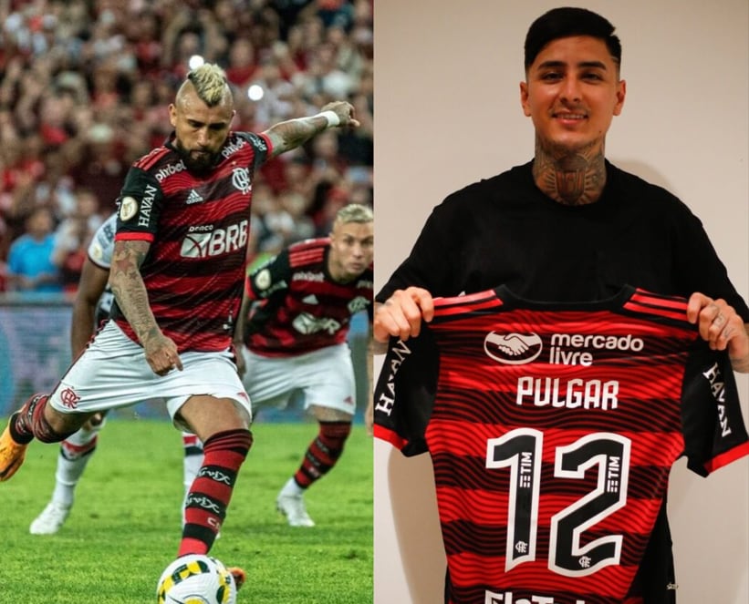 Arturo Vidal y Erick Pulgar, los dos chilenos que llegaron al Flamengo.