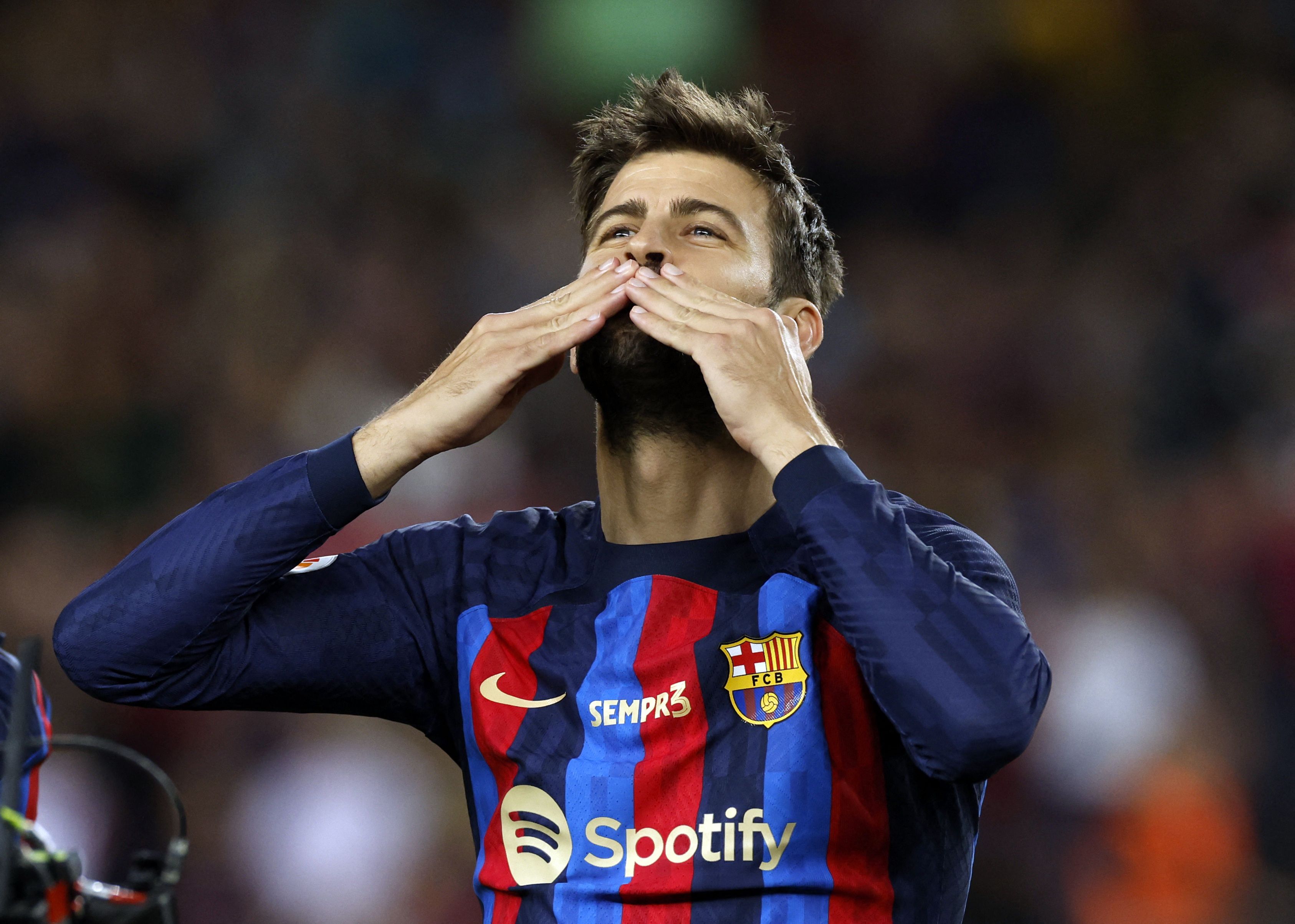 Gerard Piqué, en uno de los encuentros que disputó por el Barcelona 