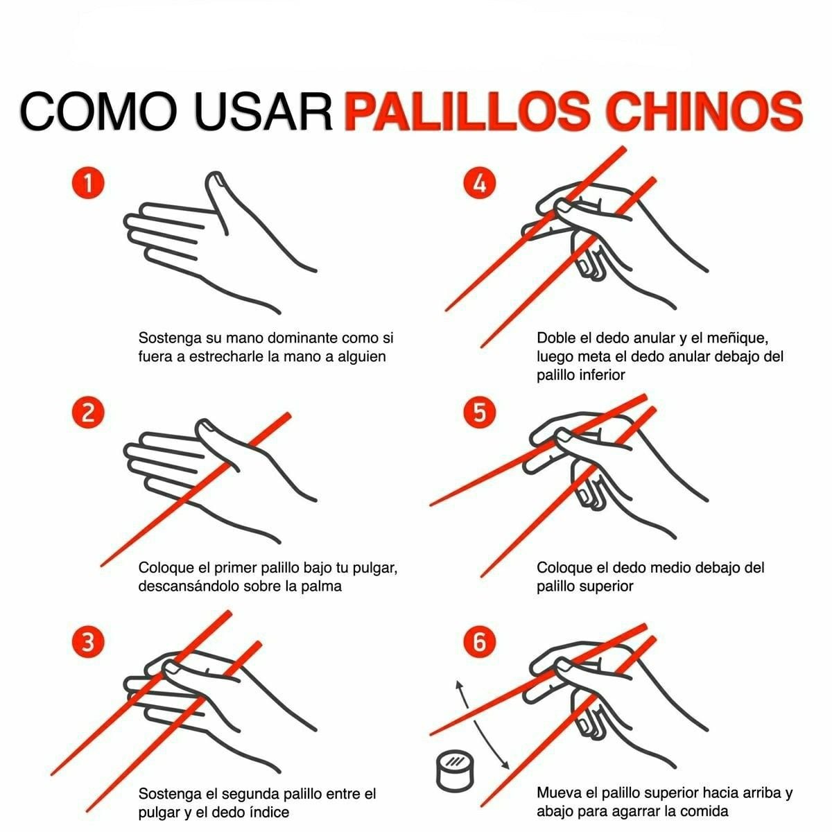 palillos chinos como usarlos comer