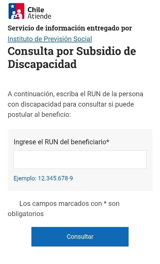 Subsidio de Discapacidad