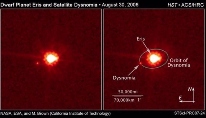 Eris, frustrado décimo planeta del Sistema Solar, cumple 17 años