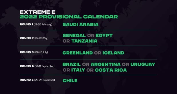 CALENDARIO EXTREME E