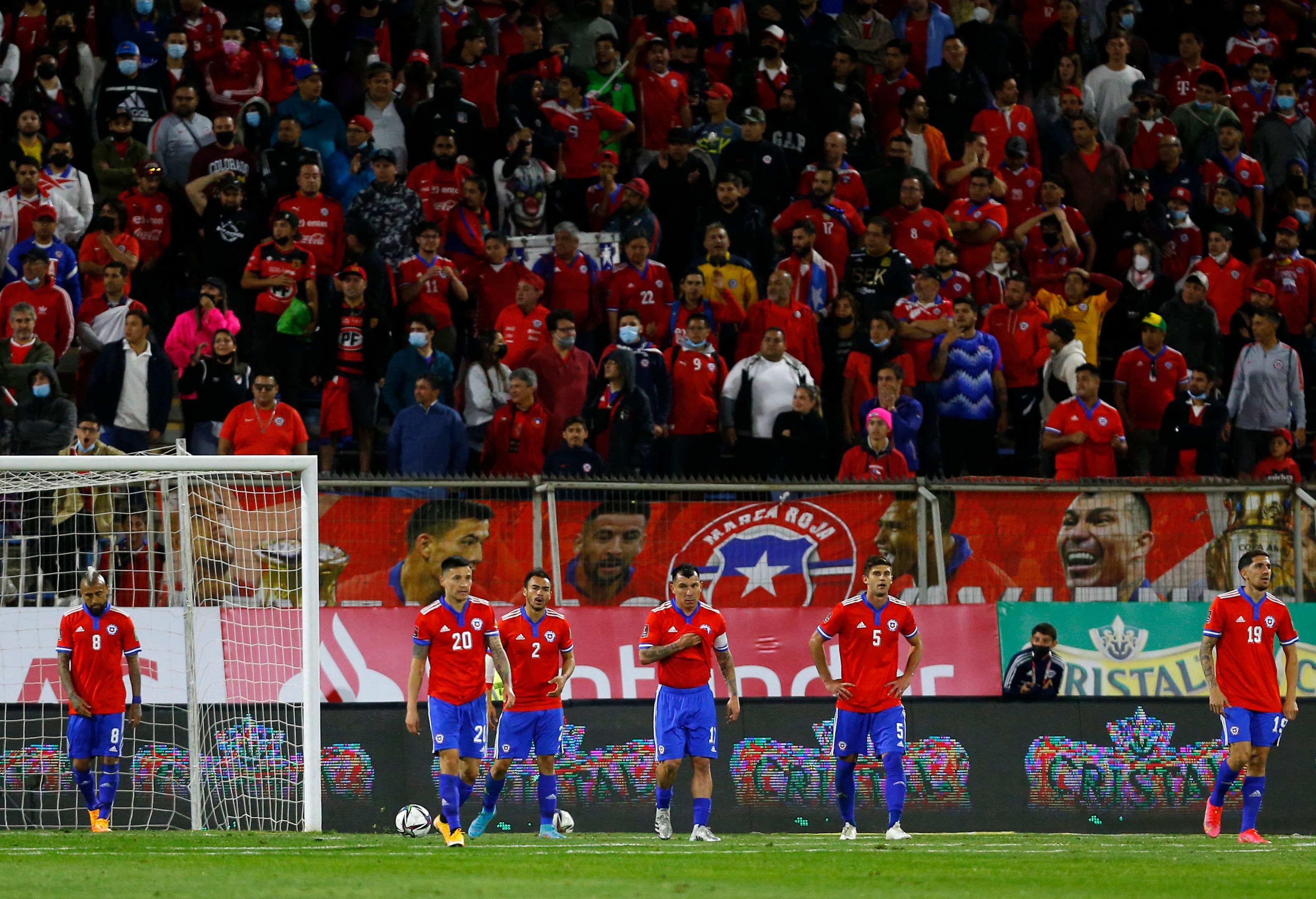 La Roja en el partido ante Uruguay, en San Carlos de Apoquindo 