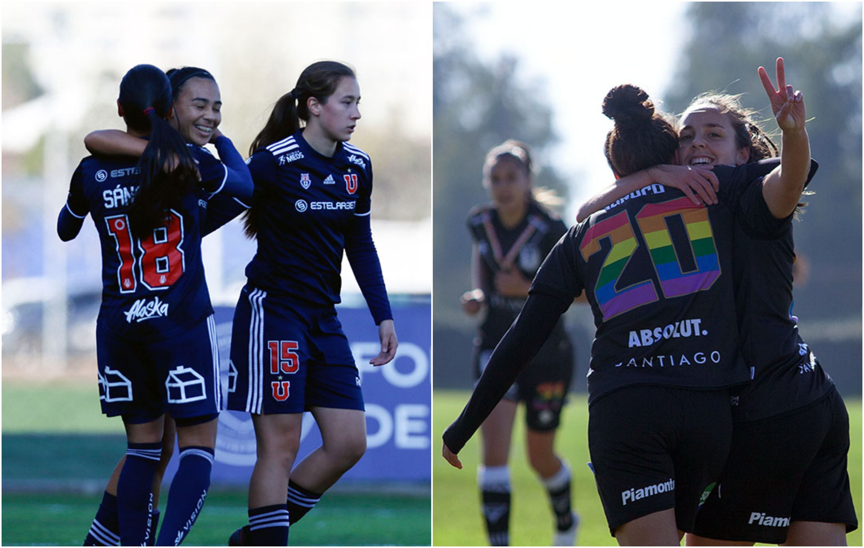 Universidad de Chile y Santiago Morning dominan sus grupos en el Campeonato Femenino. FOTOS: ANFP.CL.