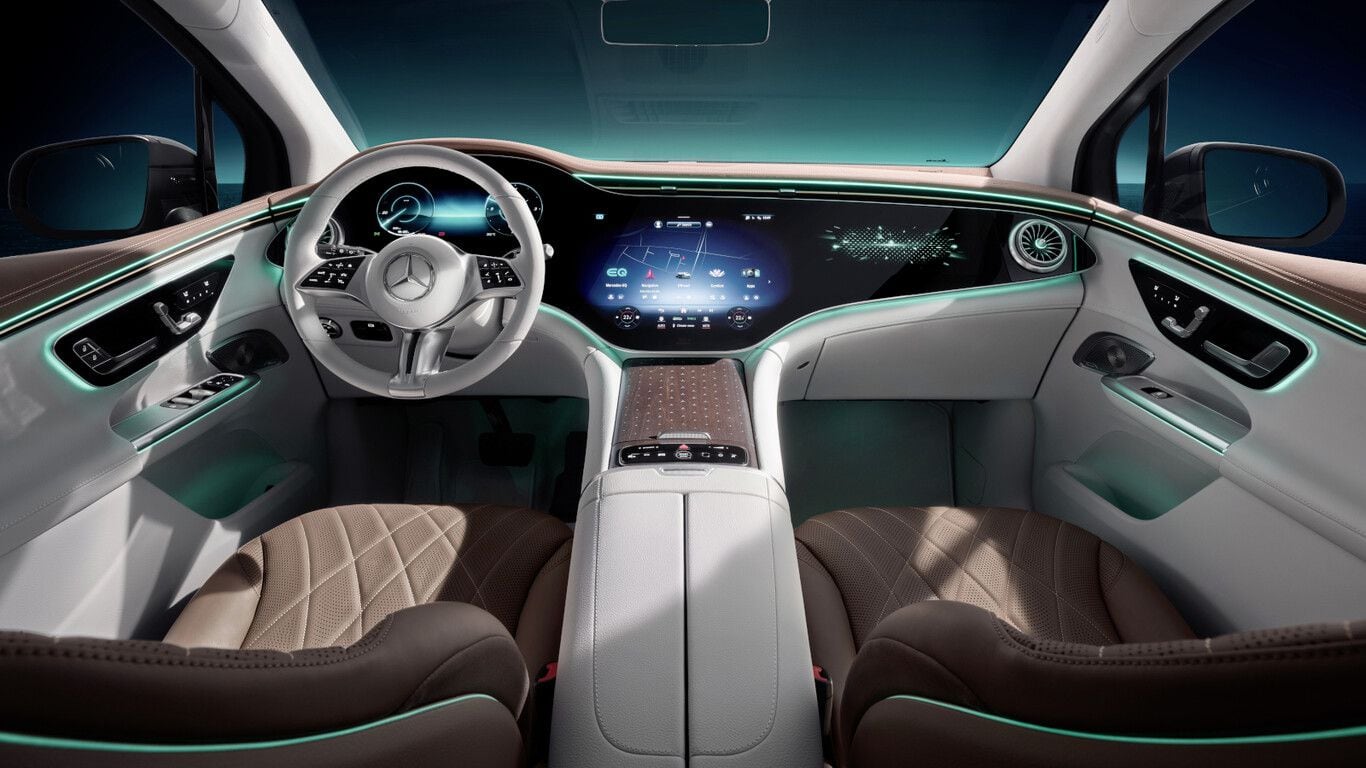 El Mercedes-Benz EQE SUV presumirá de la pantalla gigante Hyperscreen