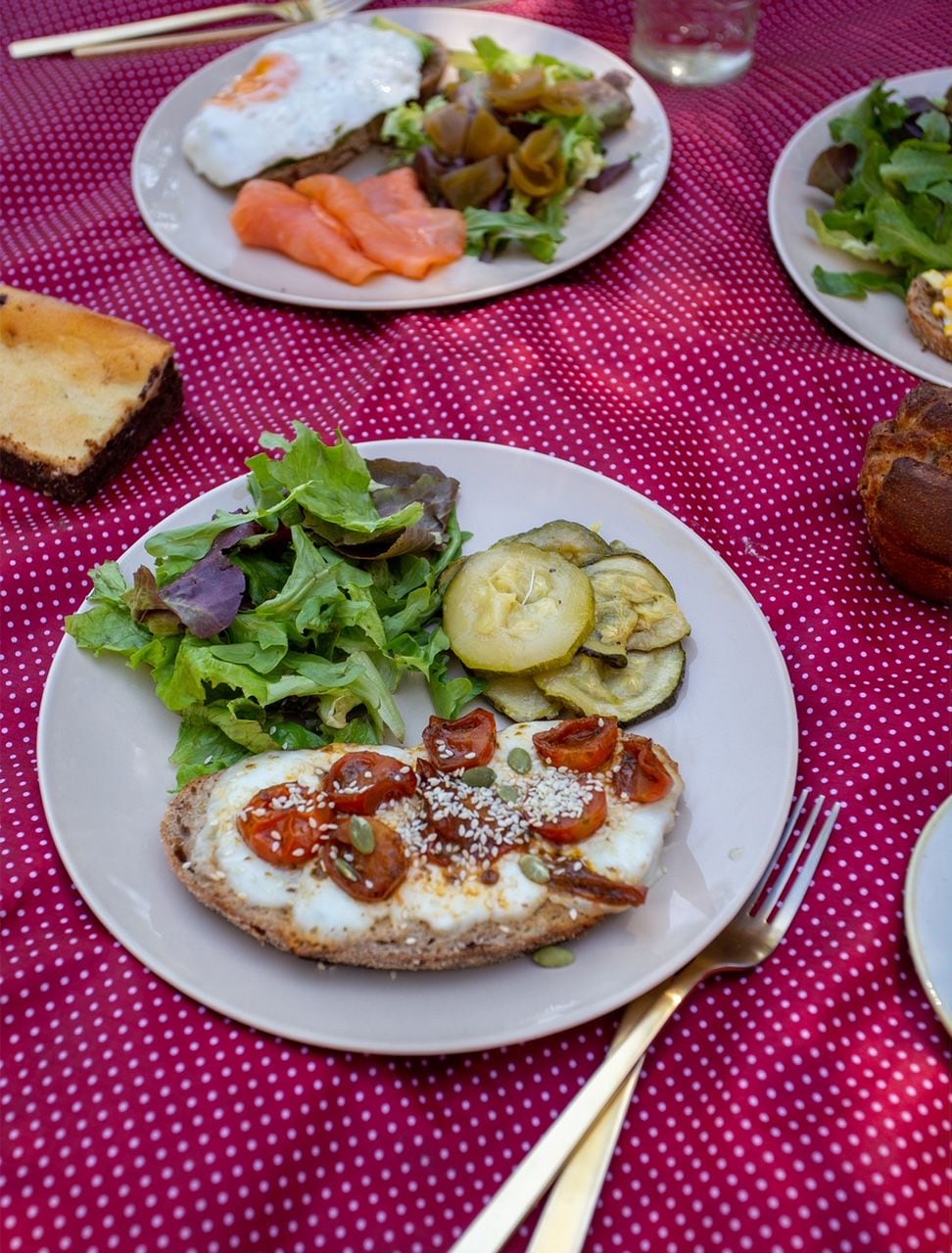 open de tomates y mozzarella