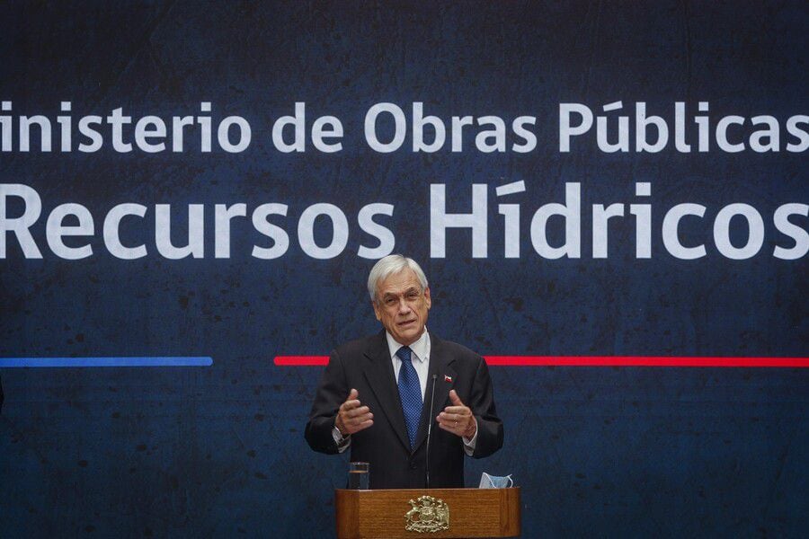 Presidente Piñera en lanzamiento de ministerio de OO.PP y Recursos Hídricos