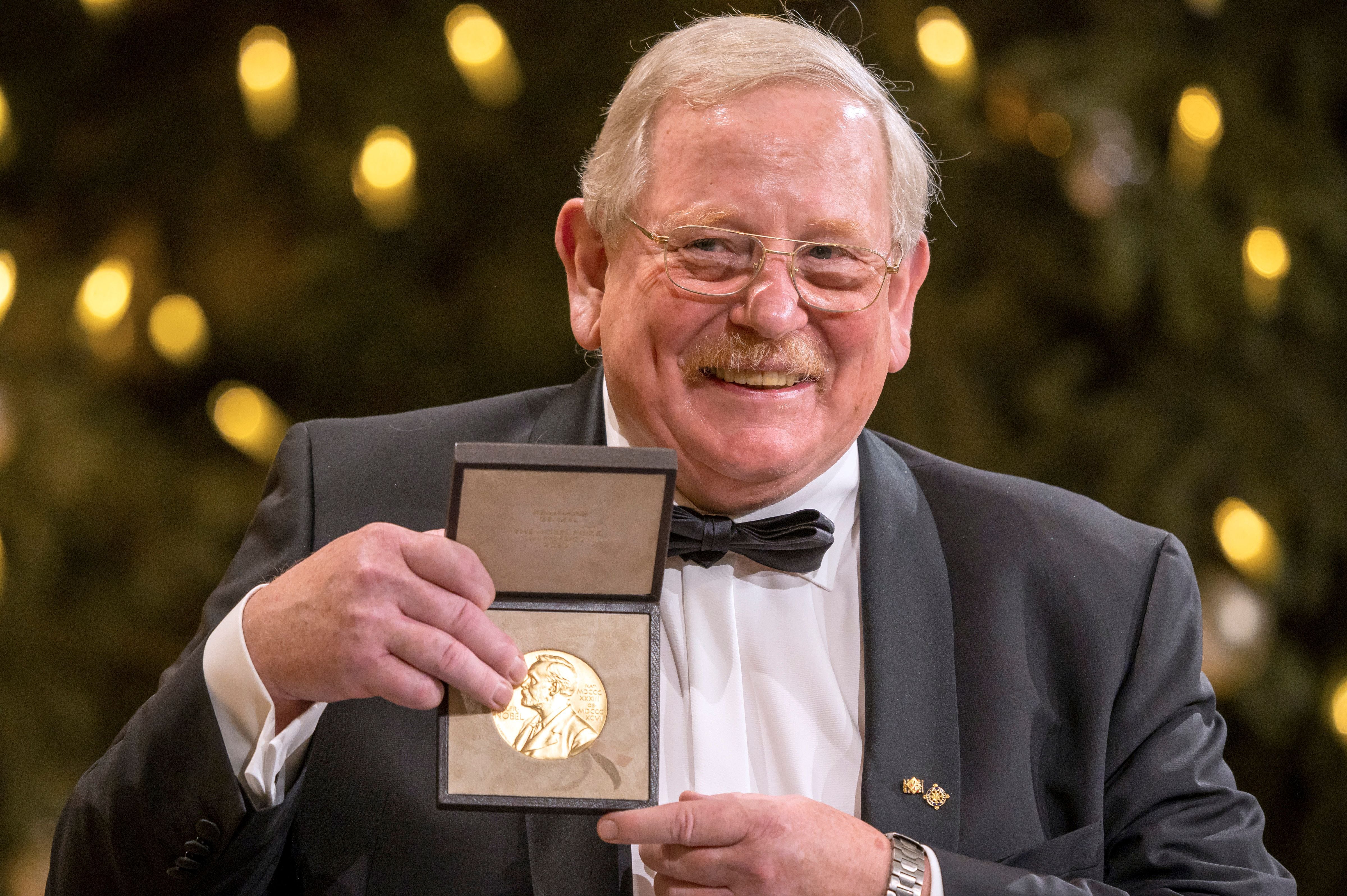 Nobel Prize in physics winner German scientist Reinhard Genzel poses in Munich