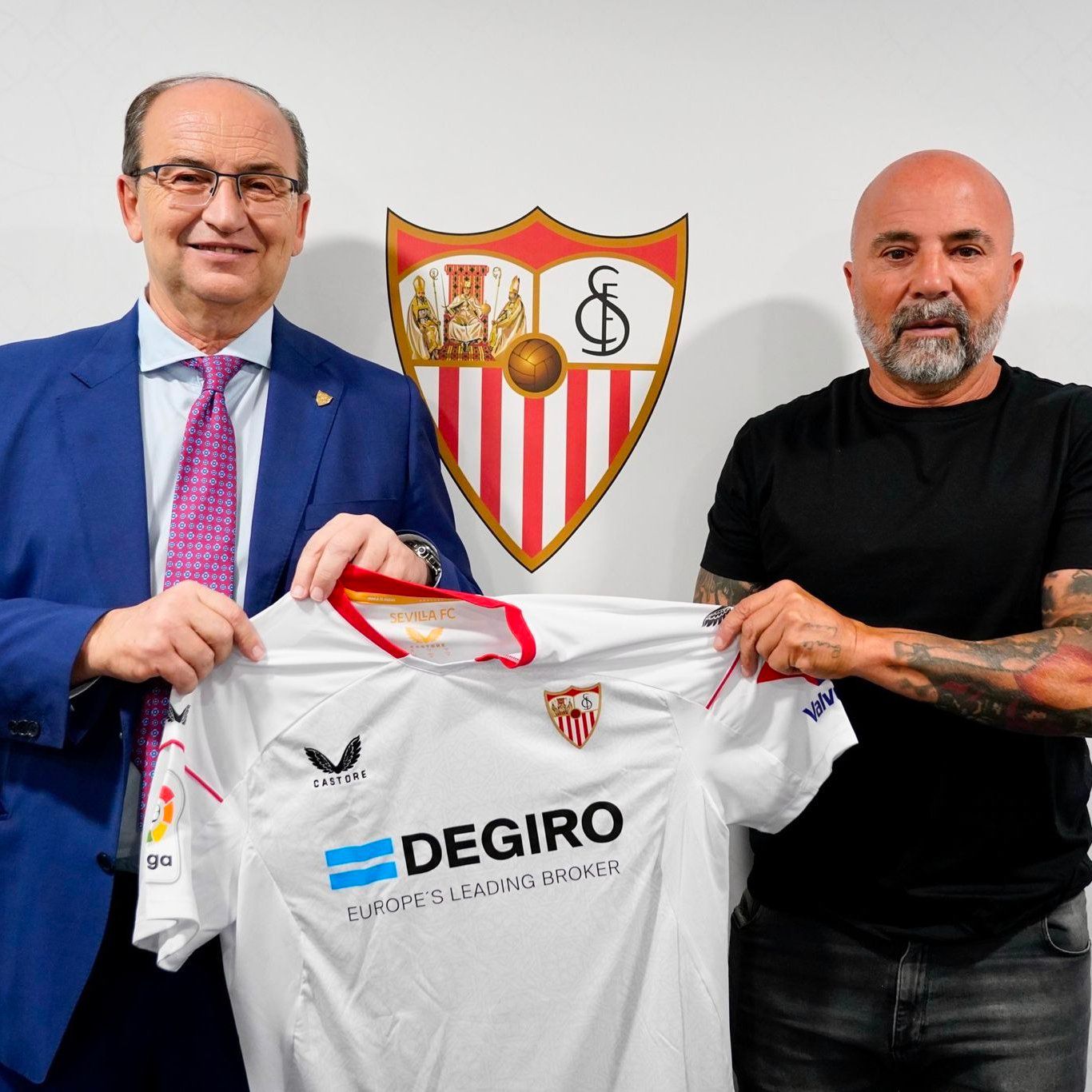 Jorge Sampaoli, en su presentación en el Sevilla.