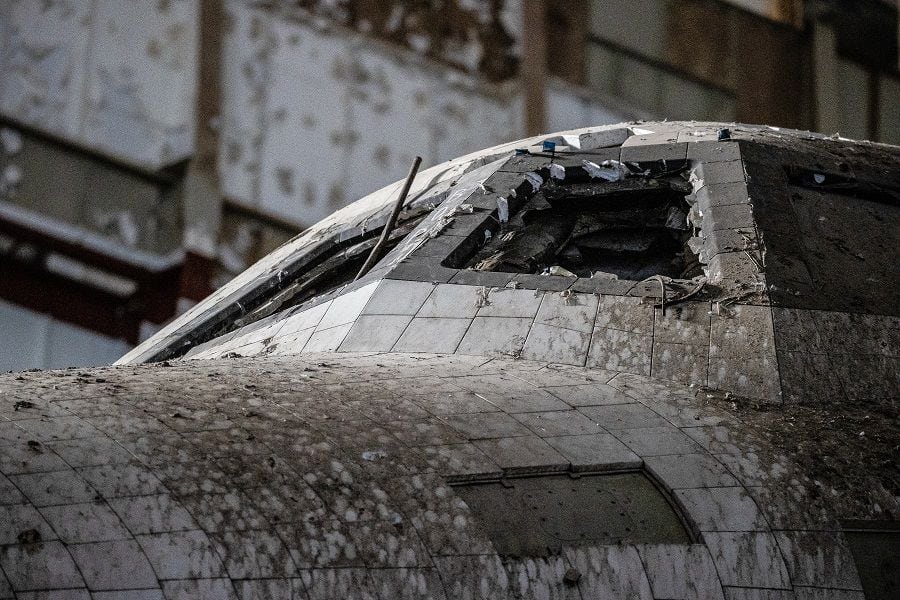 Buran spacecraft at Baikonur Cosmodrome