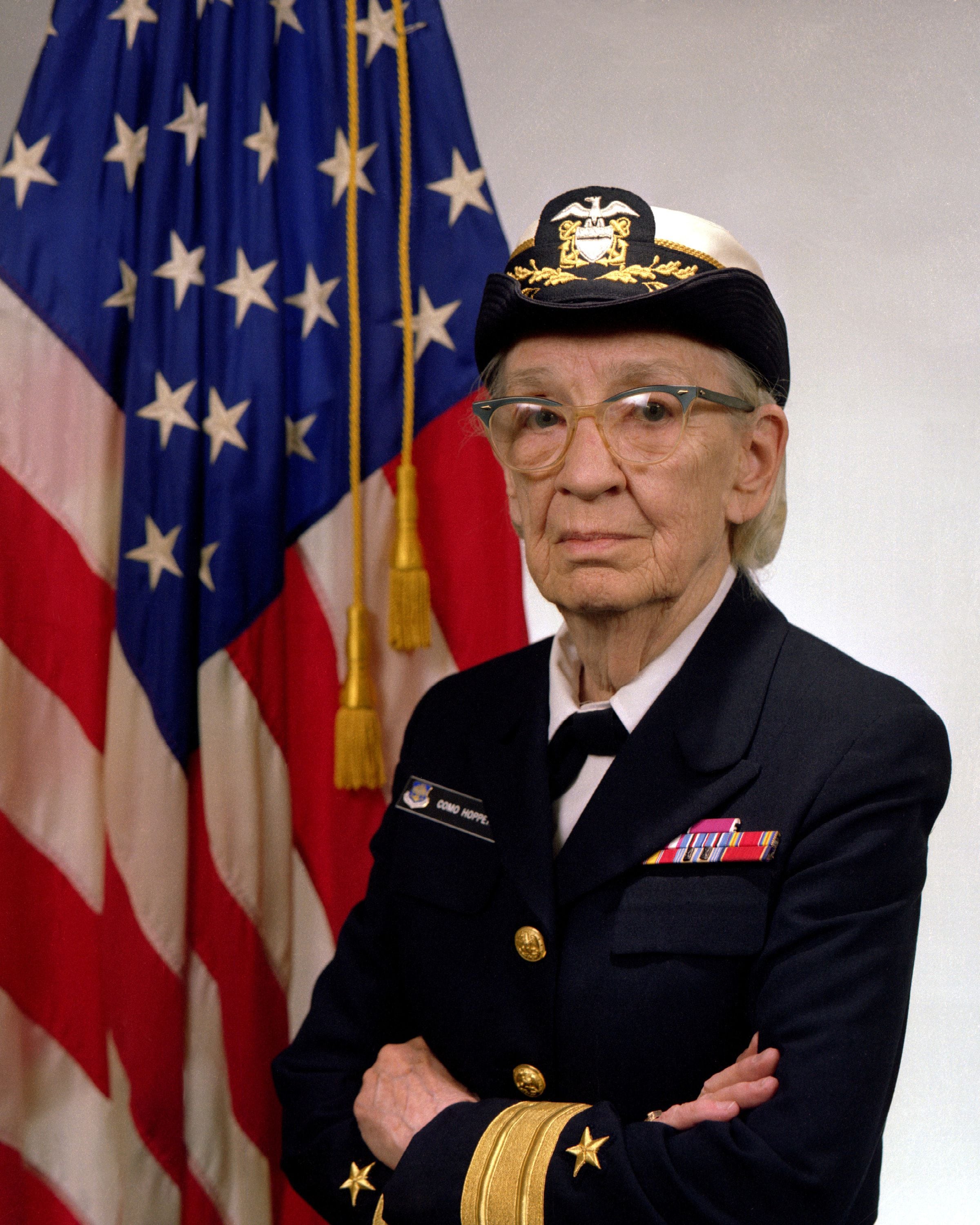 Handout photo of Commodore Grace M. Hopper, U.S. Navy