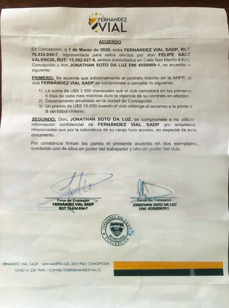 Contrato Fernández Vial