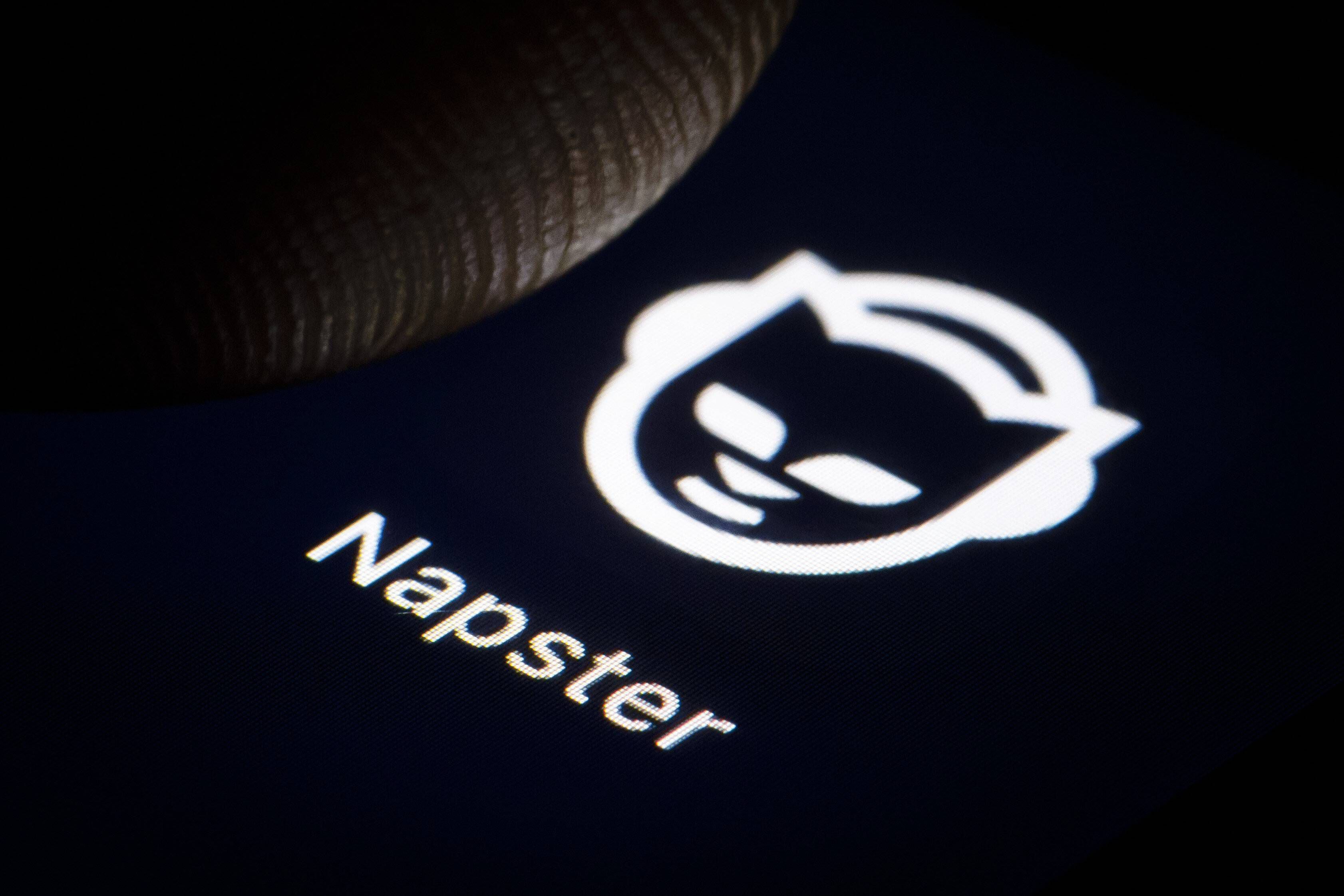 Symbolbild: Das Logo der Musiktauschboerse Napster ist auf einem Smartphone zu sehen. Berlin, 16.01.2019. Berlin Deutsc