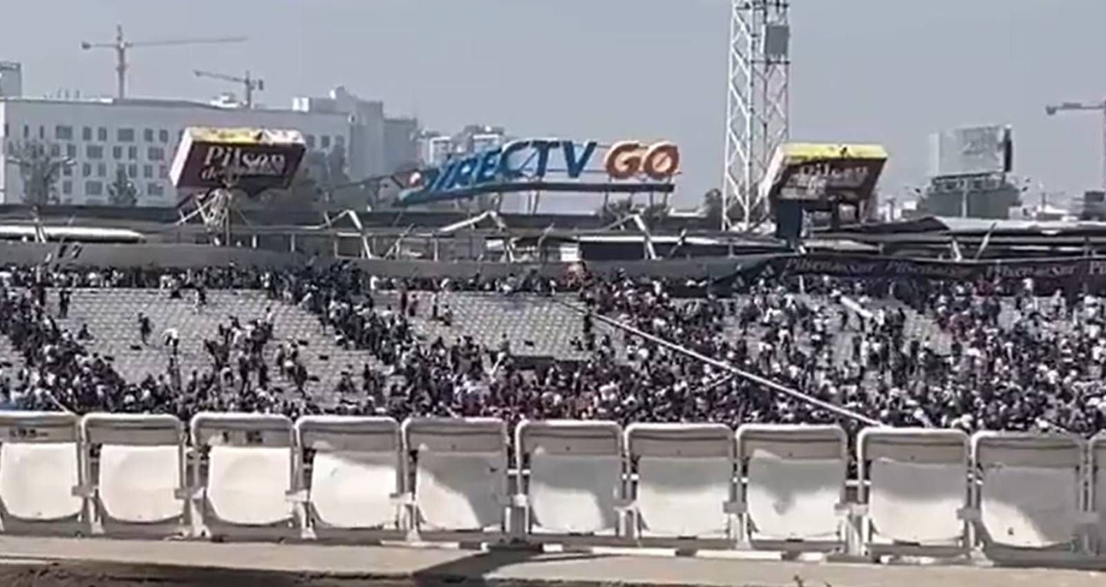 El colapso de la estructura en el Monumental.