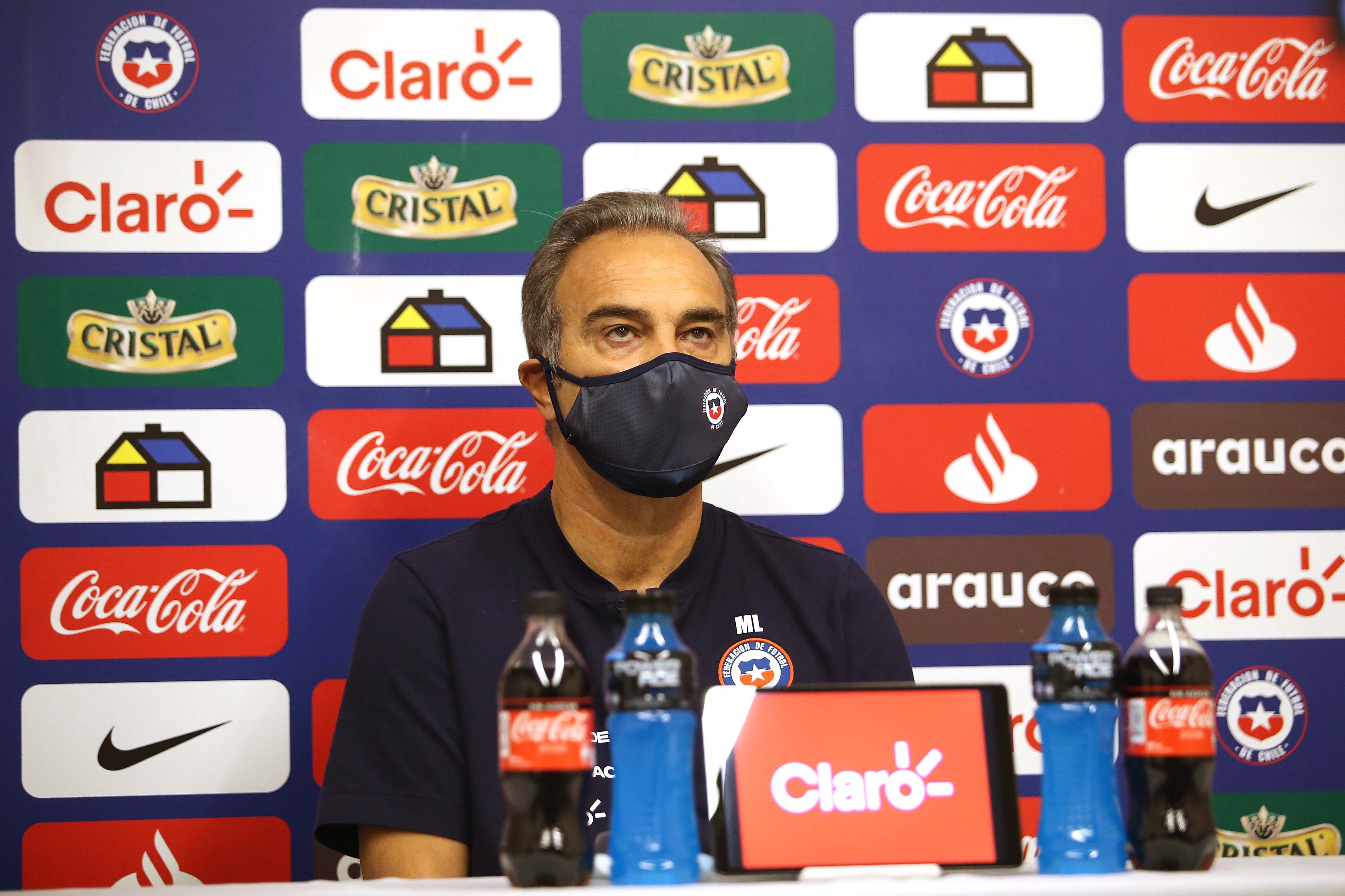 El nuevo seleccionador de la Roja, Martín Lasarte, en la conferencia de prensa previa al duelo ante Bolivia.