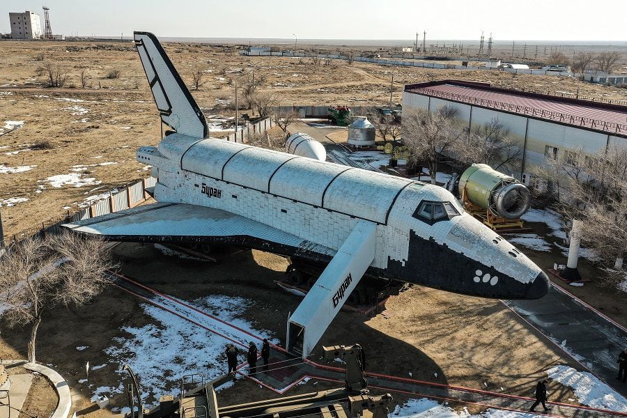 Buran spacecraft at Baikonur Cosmodrome