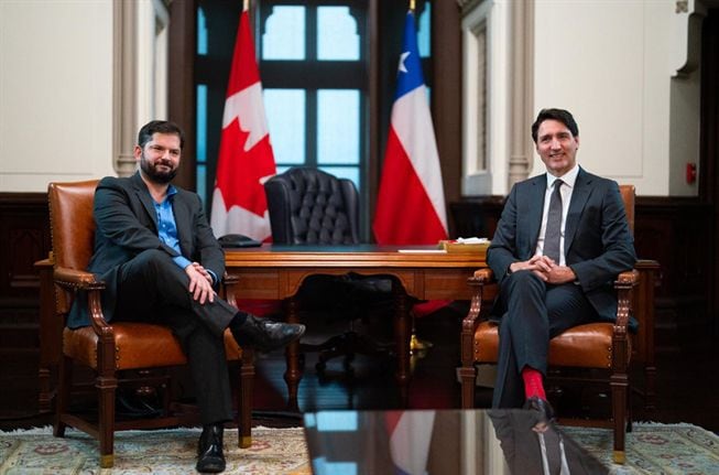 Gabriel Boric y Justin Trudeau